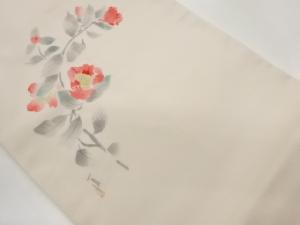 作家物　手描き抽象薔薇模様名古屋帯